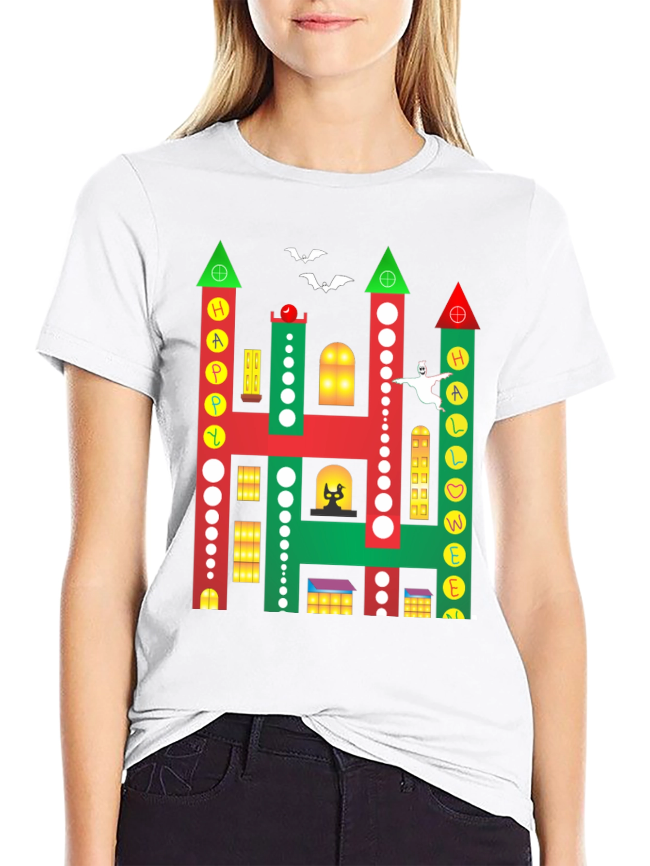 Happy Halloween Building Graphic T-Shirt