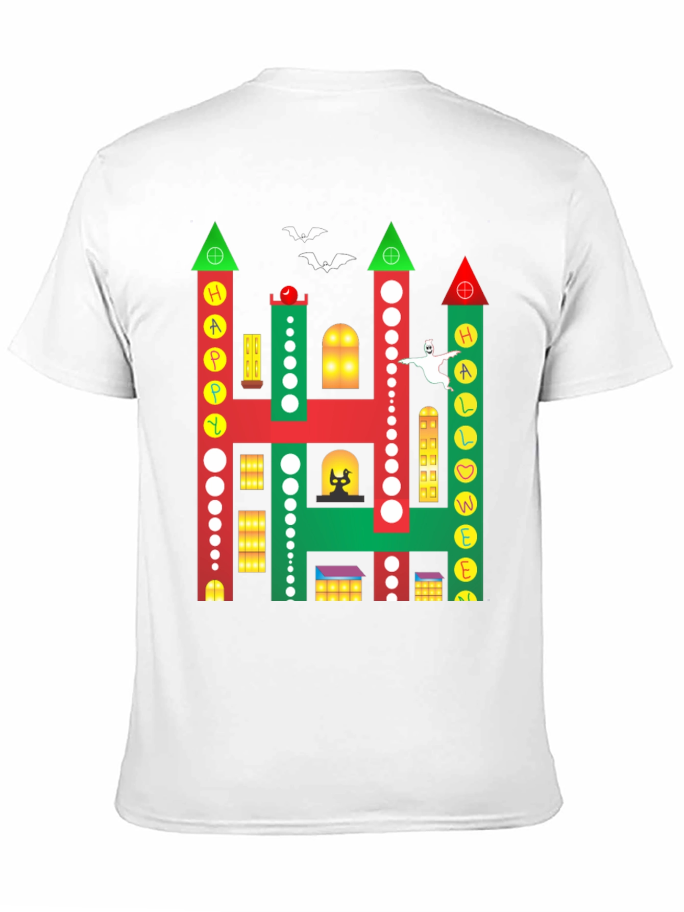 Happy Halloween Building Graphic T-Shirt