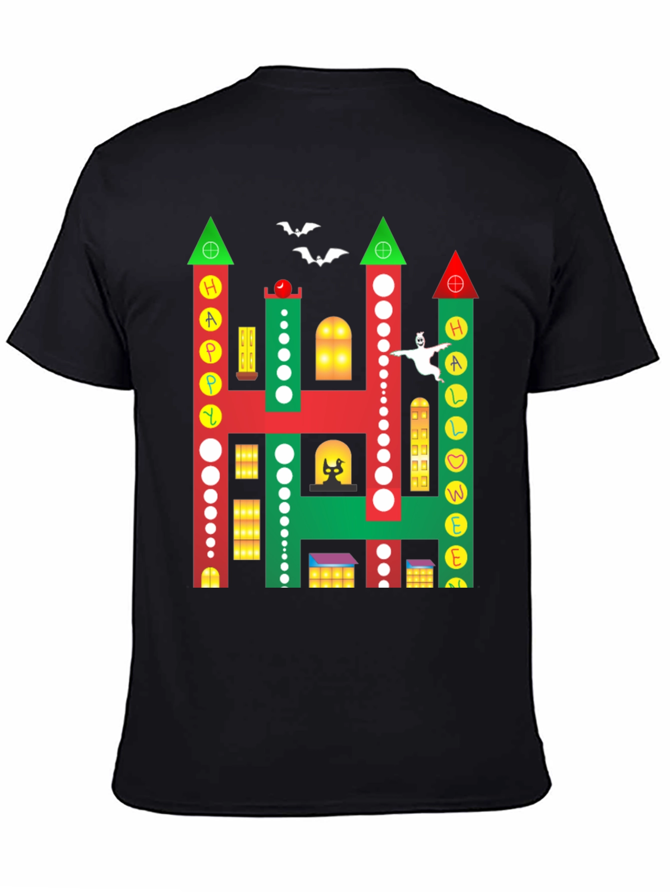 Happy Halloween Building Graphic T-Shirt