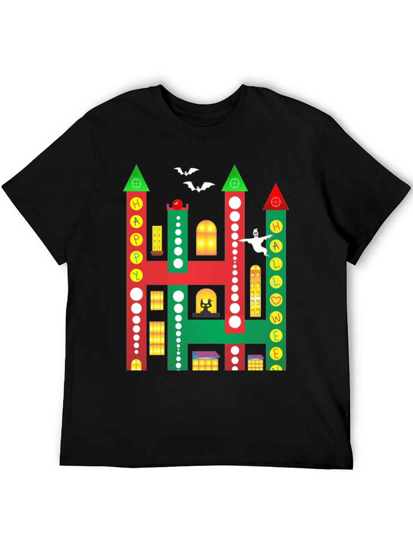 Happy Halloween Building Graphic T-Shirt