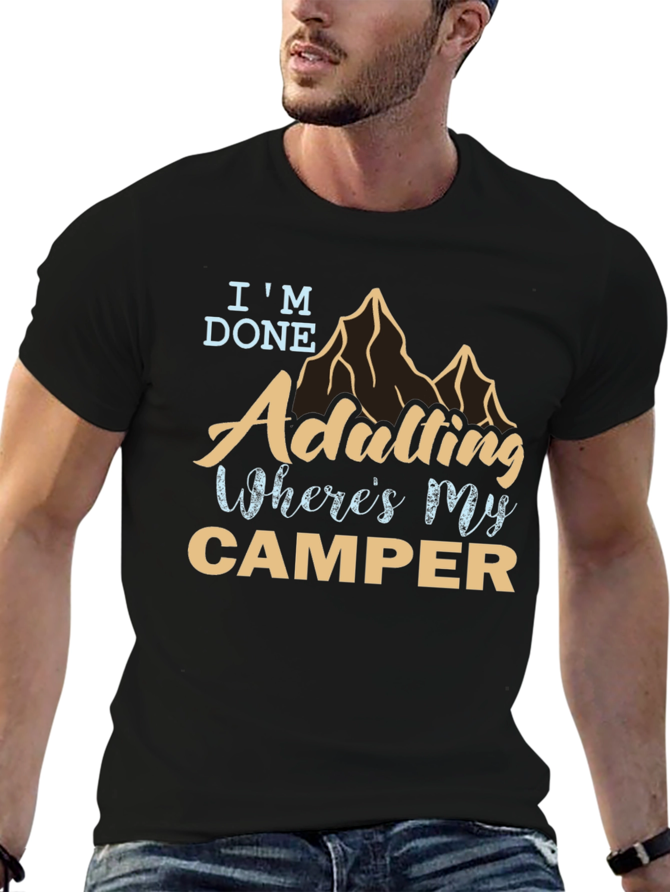 Im Done Adulting Camper Graphic T-Shirt