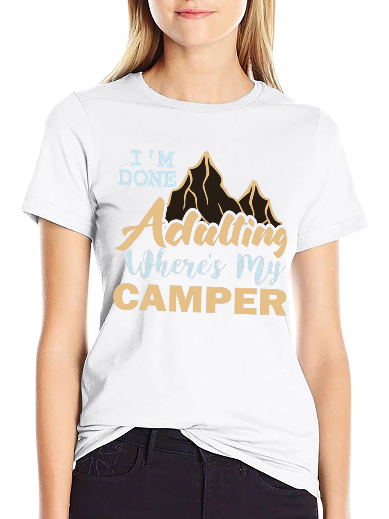 Im Done Adulting Camper Graphic T-Shirt