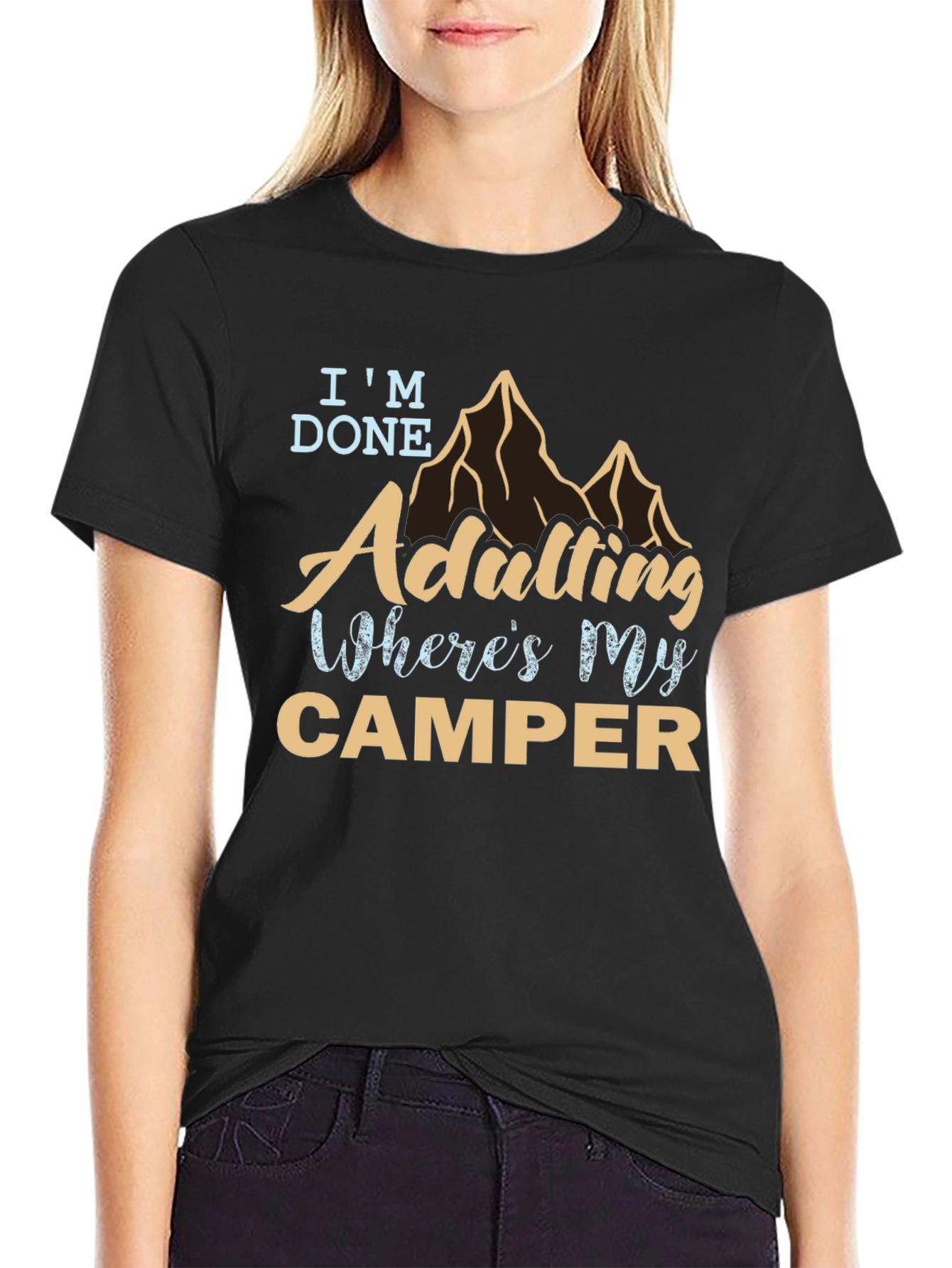 Im Done Adulting Camper Graphic T-Shirt