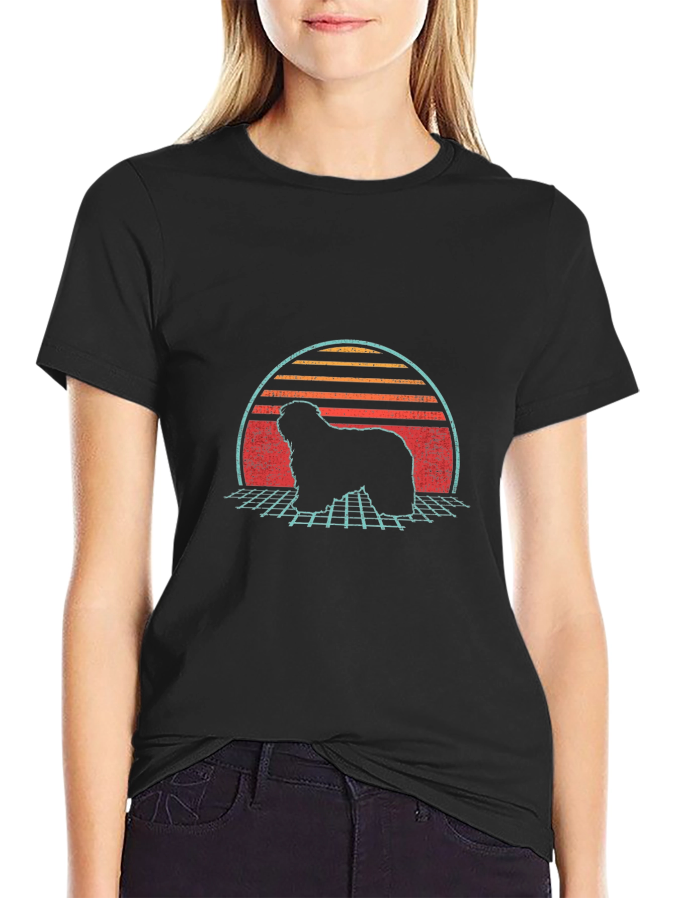 Retro Dog Silhouette Graphic Tee