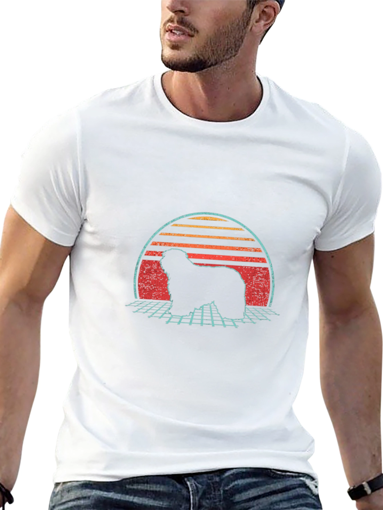 Retro Dog Silhouette Graphic Tee