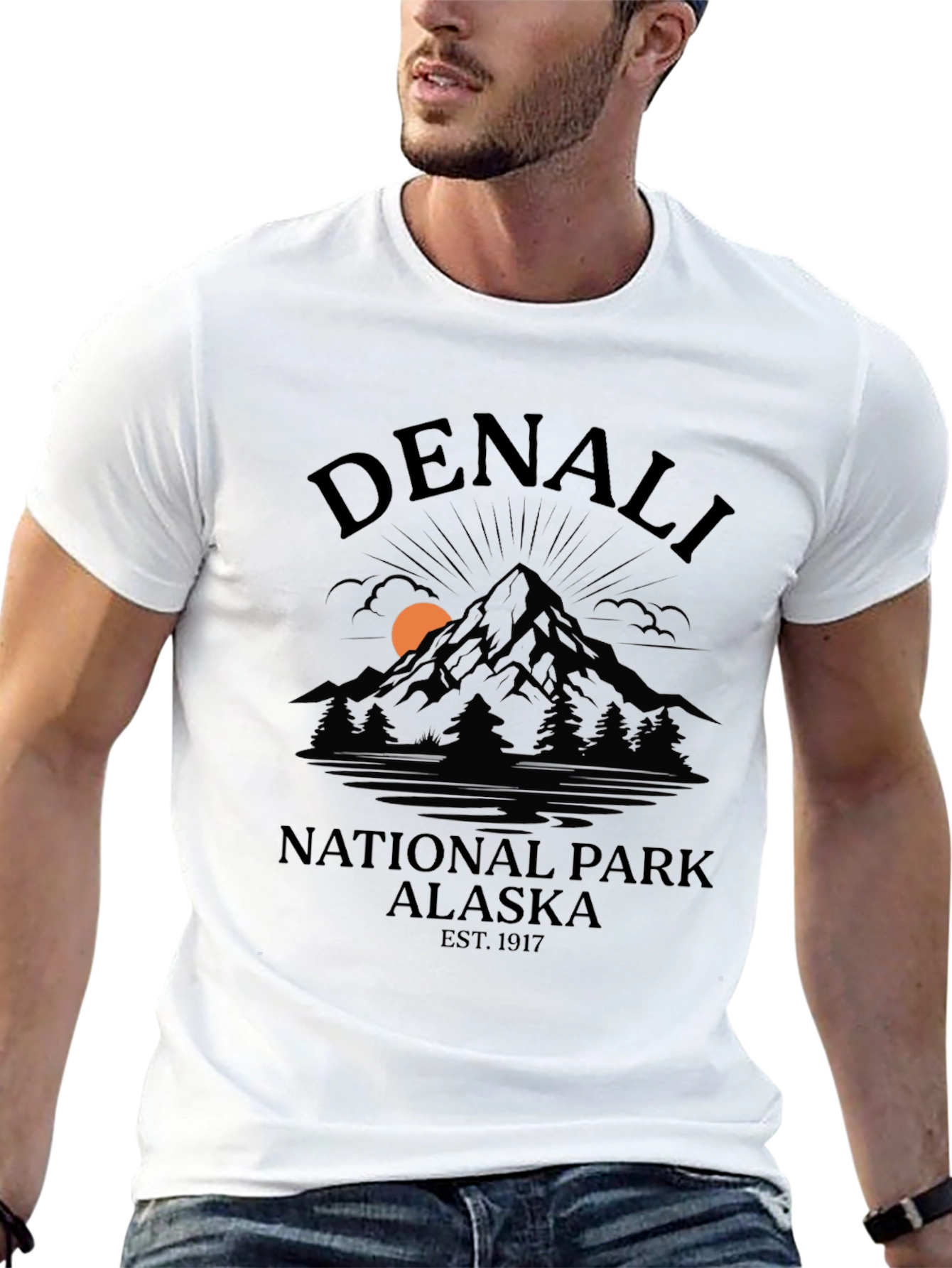 Denali National Park Alaska Black T-Shirt
