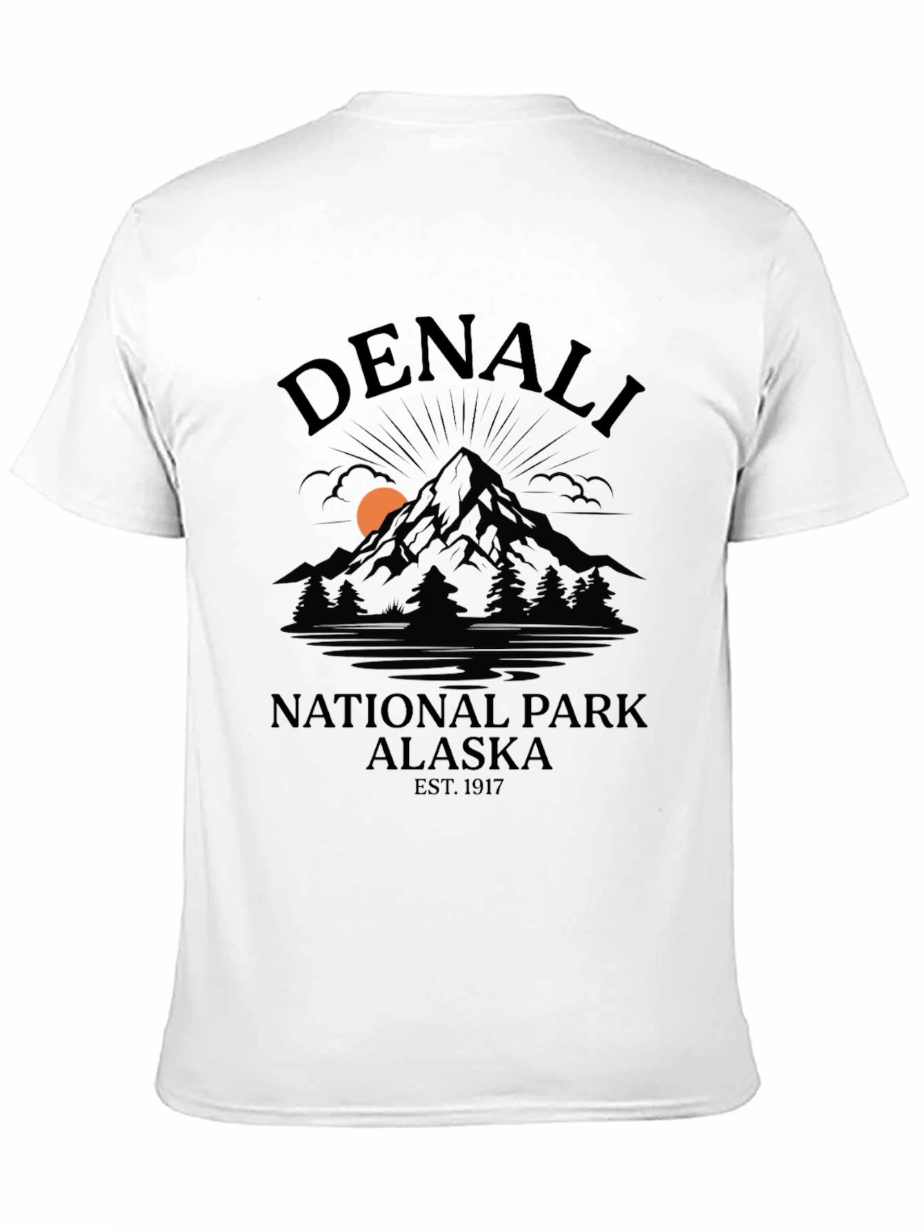 Denali National Park Alaska Black T-Shirt