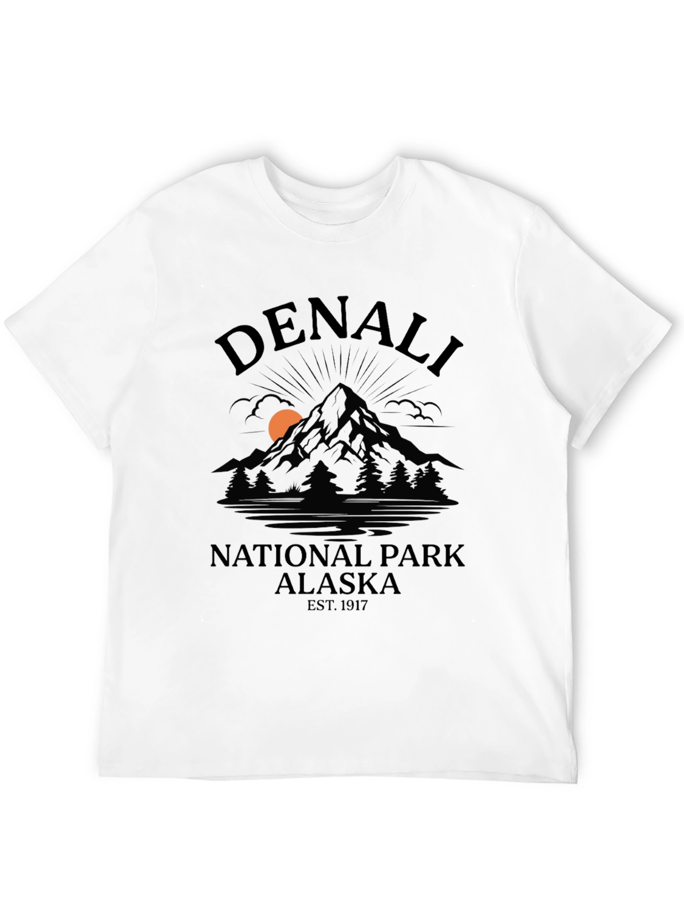 Denali National Park Alaska Black T-Shirt