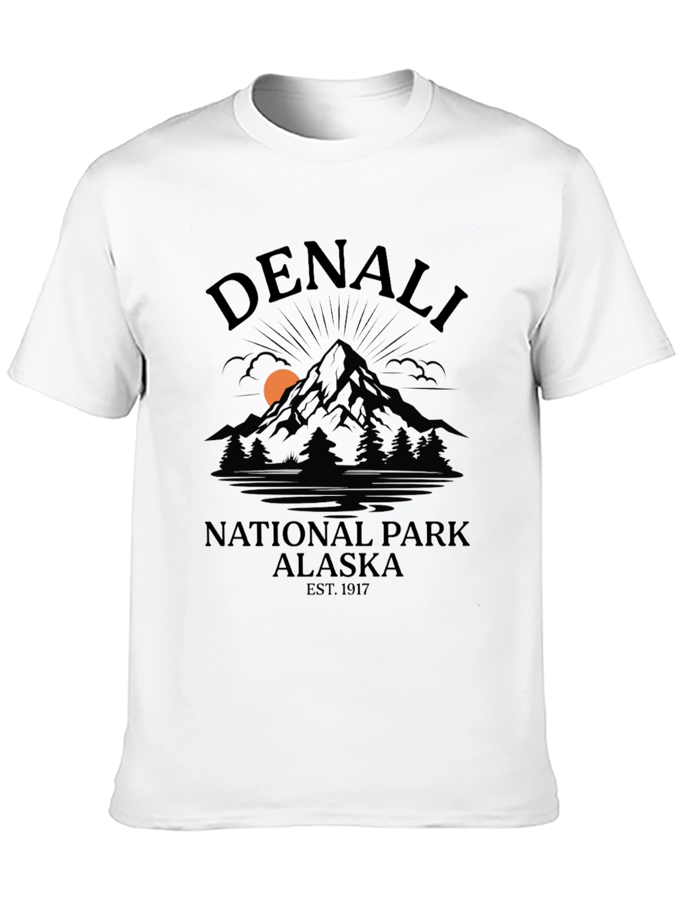 Denali National Park Alaska Black T-Shirt