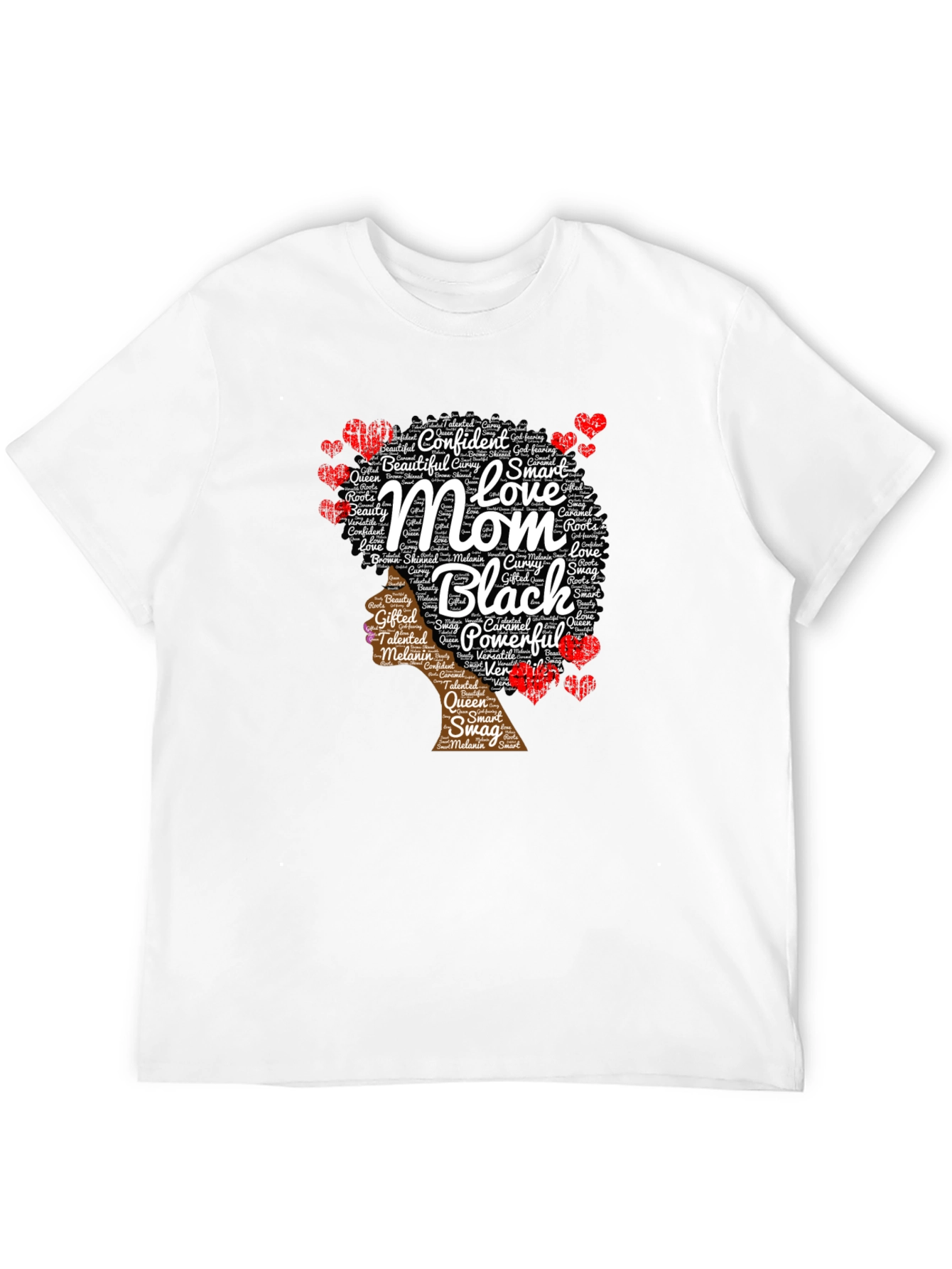 Black Mom T-Shirt - Confident Powerful Beautiful