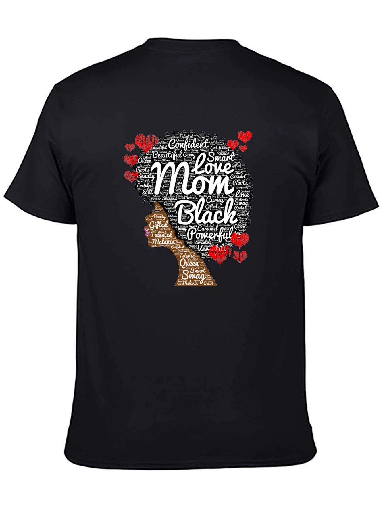 Black Mom T-Shirt - Confident Powerful Beautiful