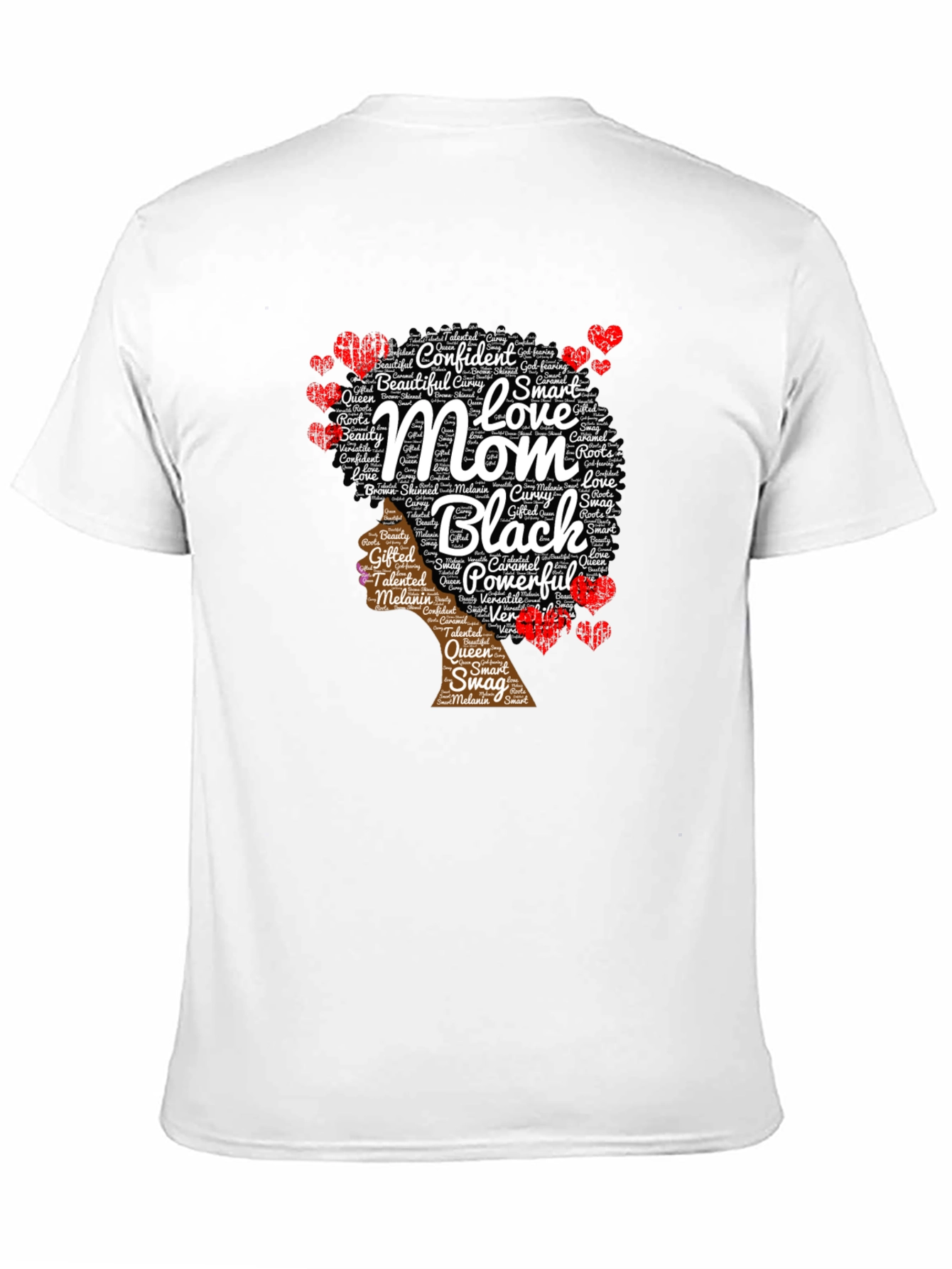 Black Mom T-Shirt - Confident Powerful Beautiful