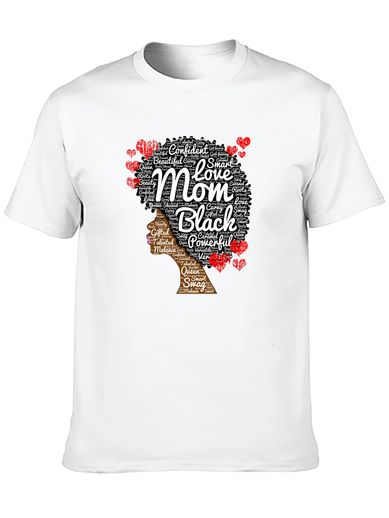 Black Mom T-Shirt - Confident Powerful Beautiful