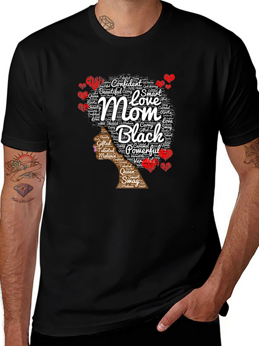 Black Mom T-Shirt - Confident Powerful Beautiful