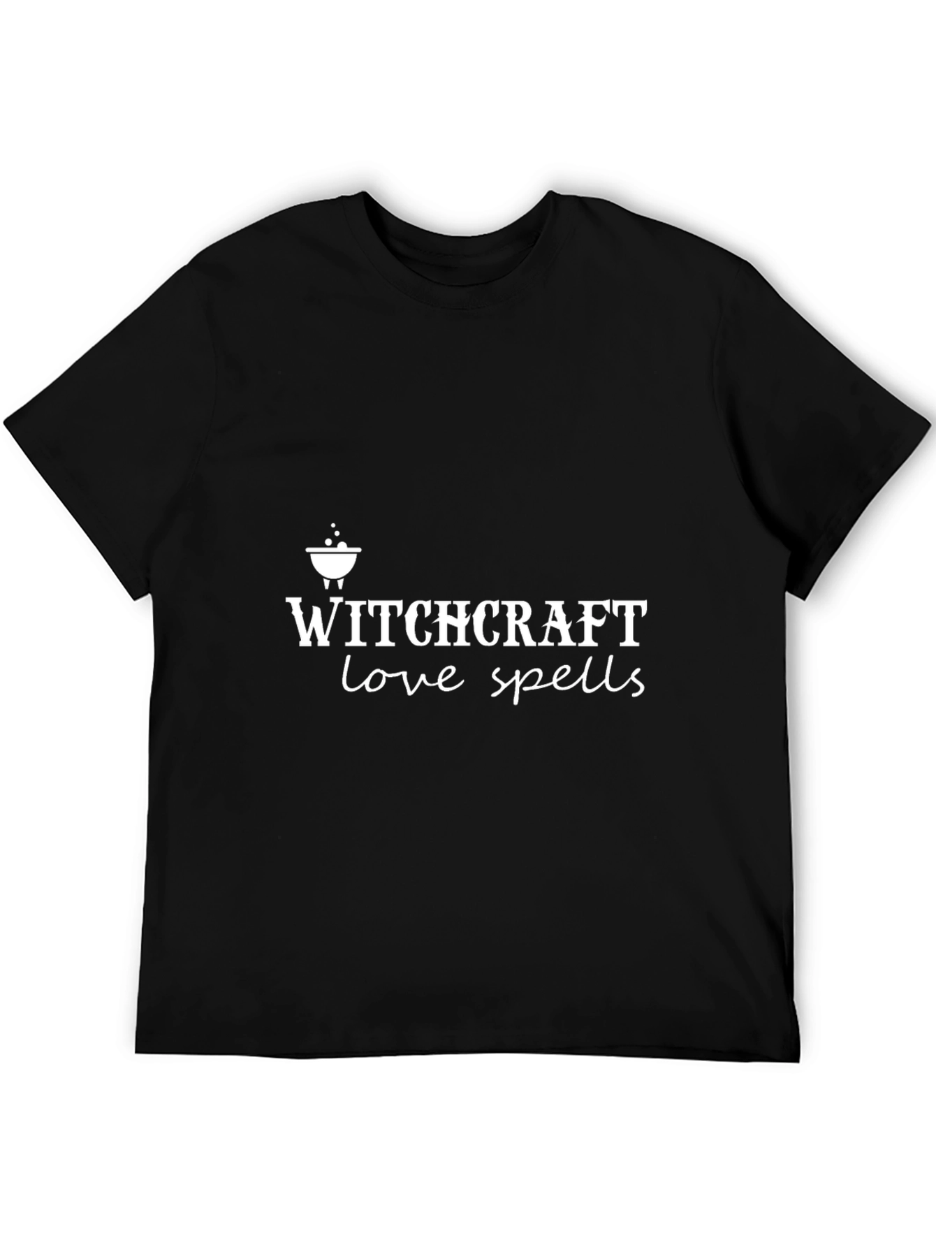 Witchcraft Love Spells T-Shirt Black Cotton