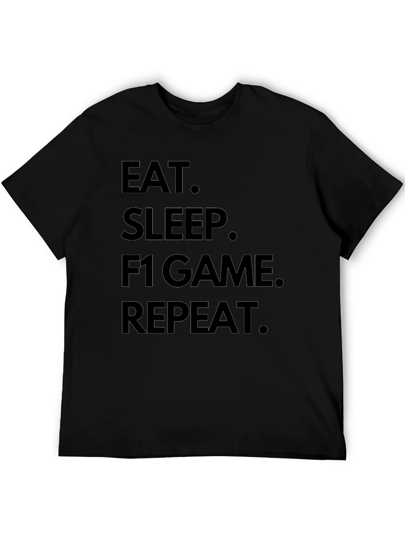 Eat Sleep F1 Game Repeat Black T-Shirt