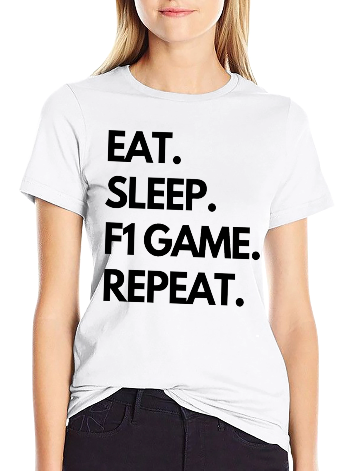Eat Sleep F1 Game Repeat Black T-Shirt