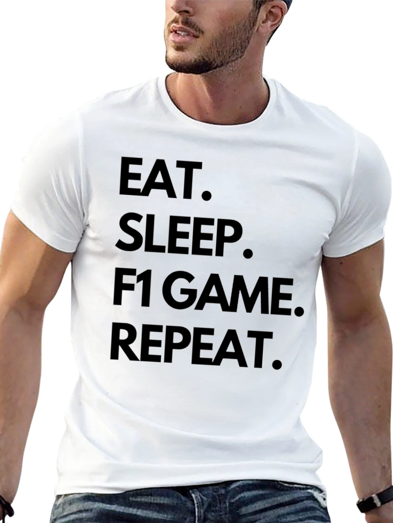 Eat Sleep F1 Game Repeat Black T-Shirt