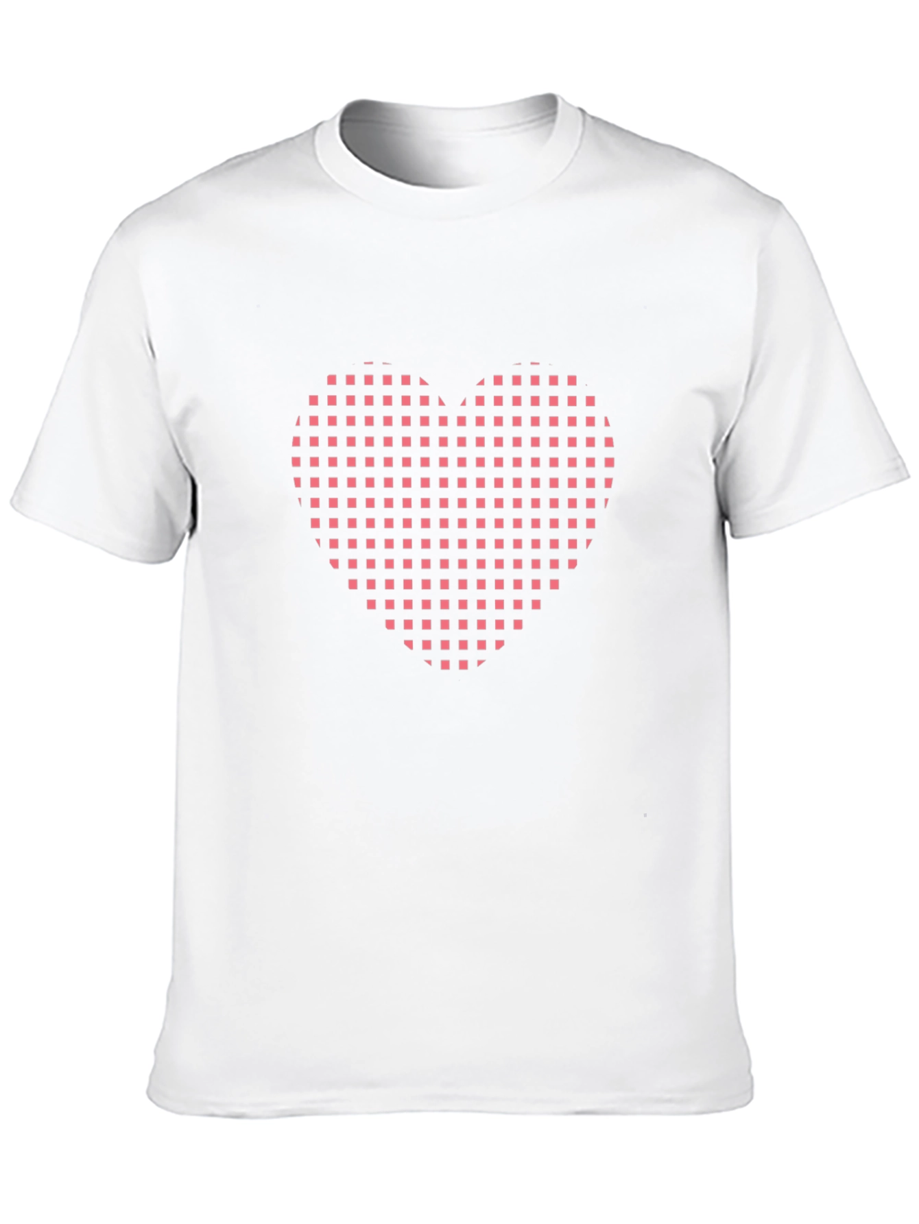 Grid Heart Black T-Shirt