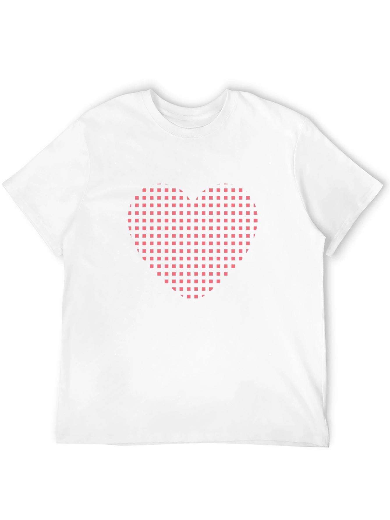 Grid Heart Black T-Shirt