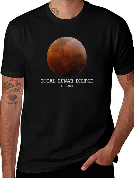 Total Lunar Eclipse Black T-Shirt - January 31 2018