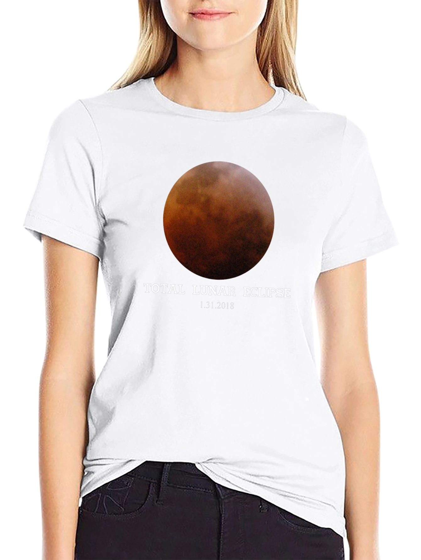 Total Lunar Eclipse Black T-Shirt - January 31 2018