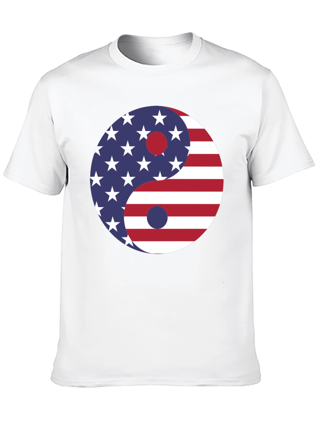 Yin Yang USA Flag Graphic Tee - Patriotic Harmony