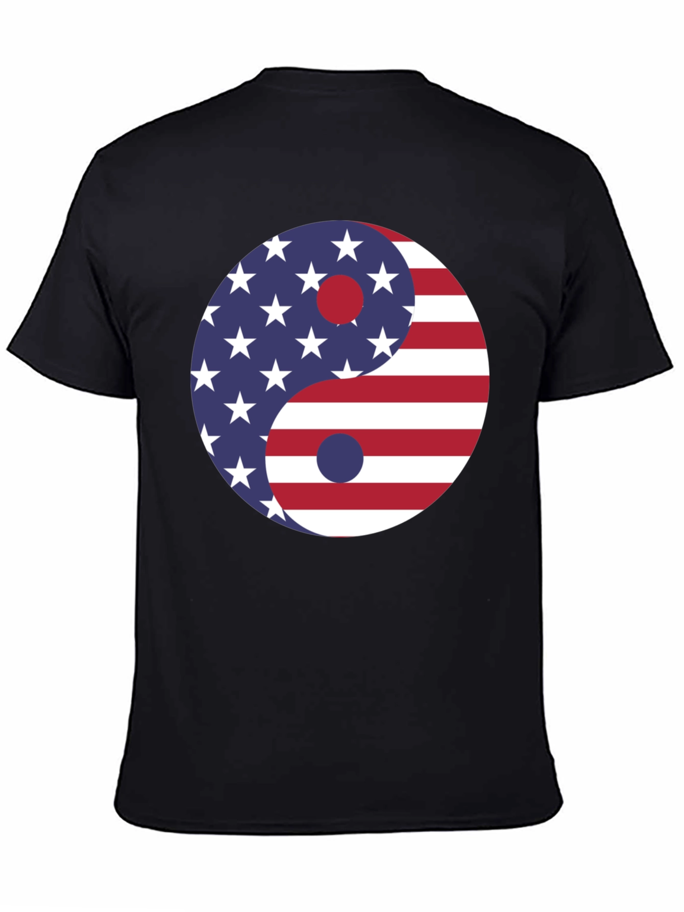 Yin Yang USA Flag Graphic Tee - Patriotic Harmony
