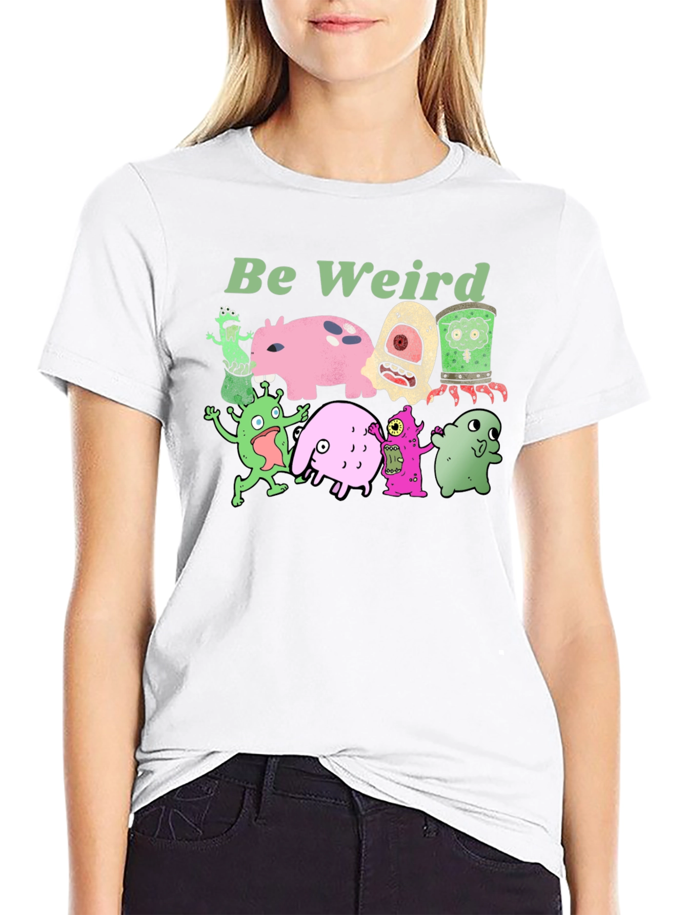 Be Weird Graphic Tee - Unique Monster Print