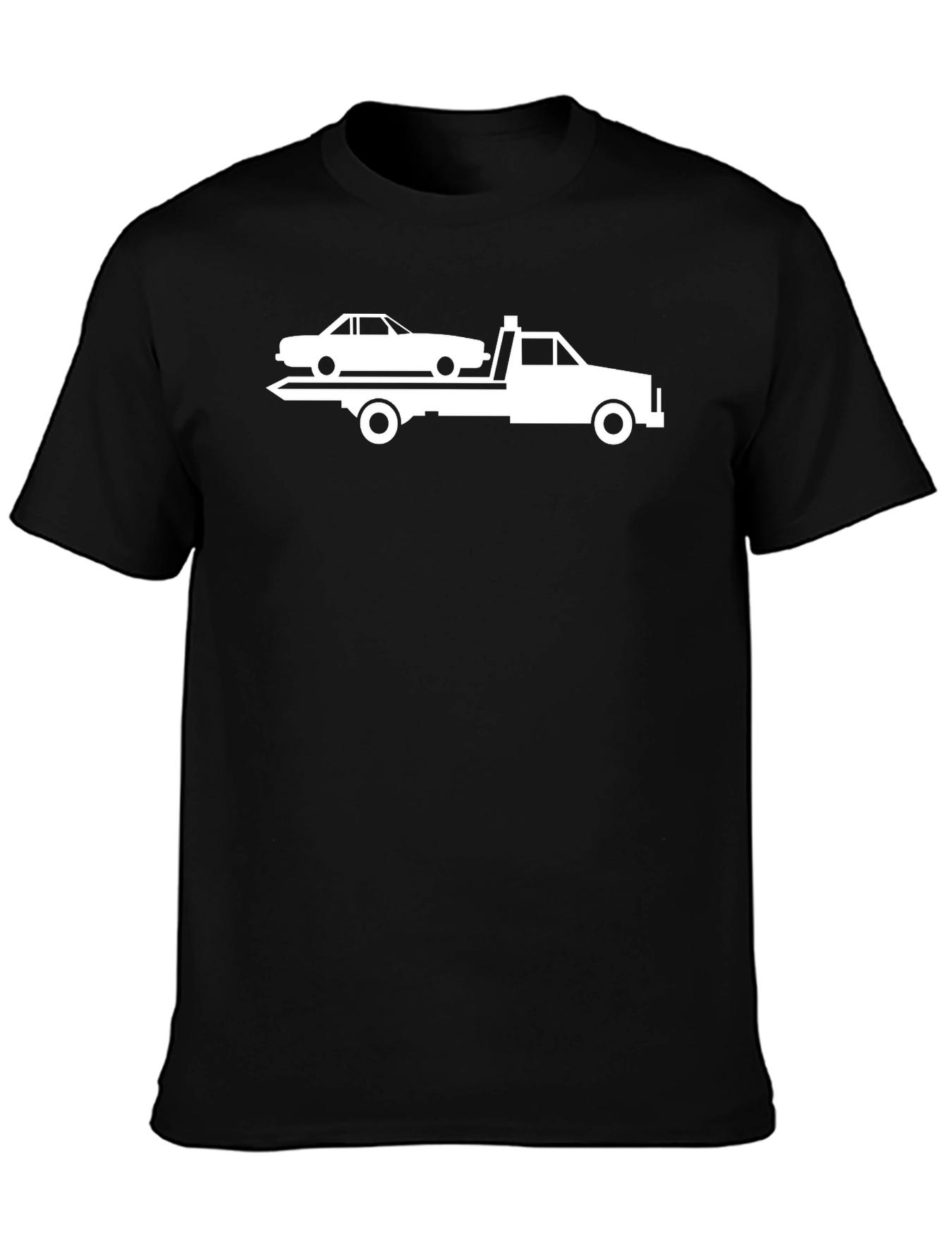 Tow Truck Graphic T-Shirt - Black