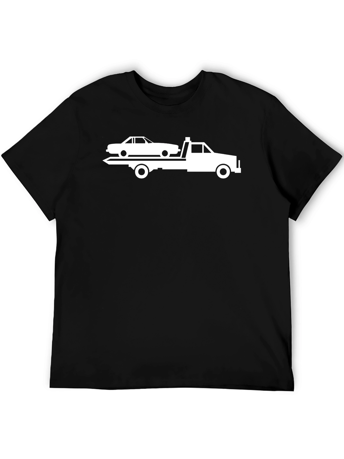 Tow Truck Graphic T-Shirt - Black