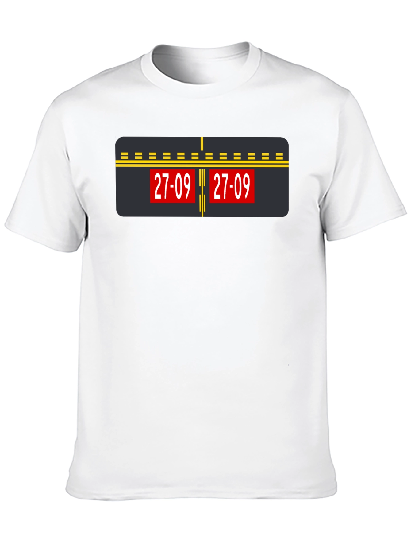 Airport Runway 27-09 Graphic Tee - Black