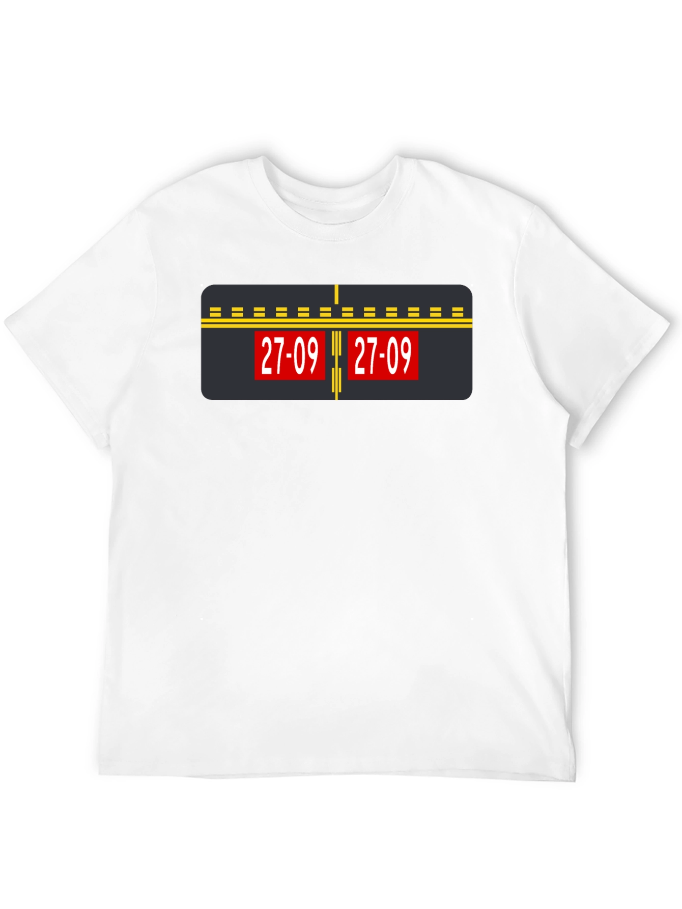 Airport Runway 27-09 Graphic Tee - Black