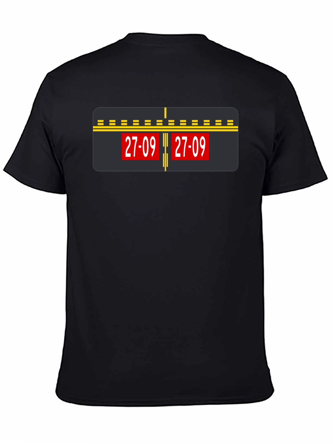 Airport Runway 27-09 Graphic Tee - Black