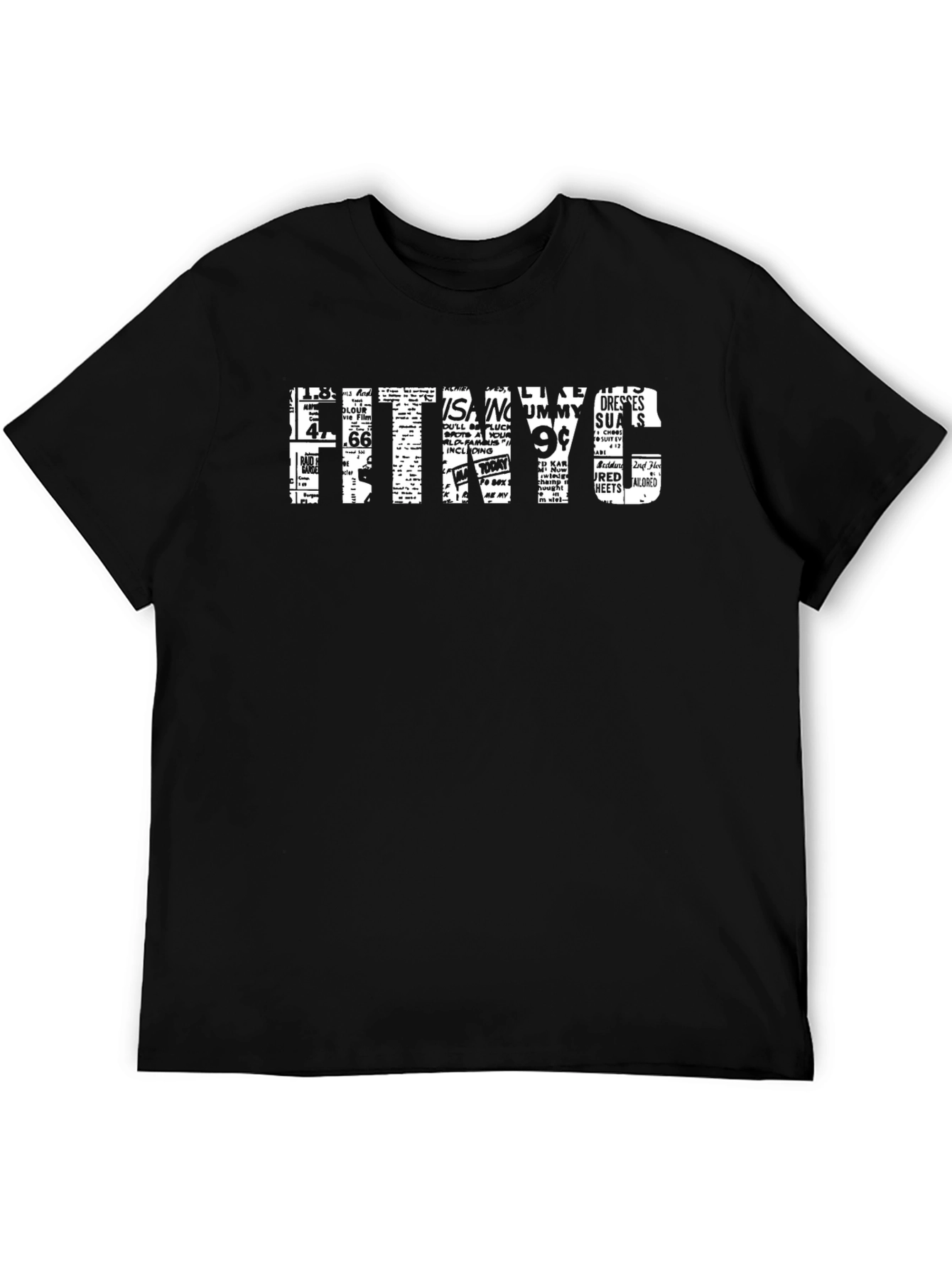 Retro Newspaper Print Graphic Tee