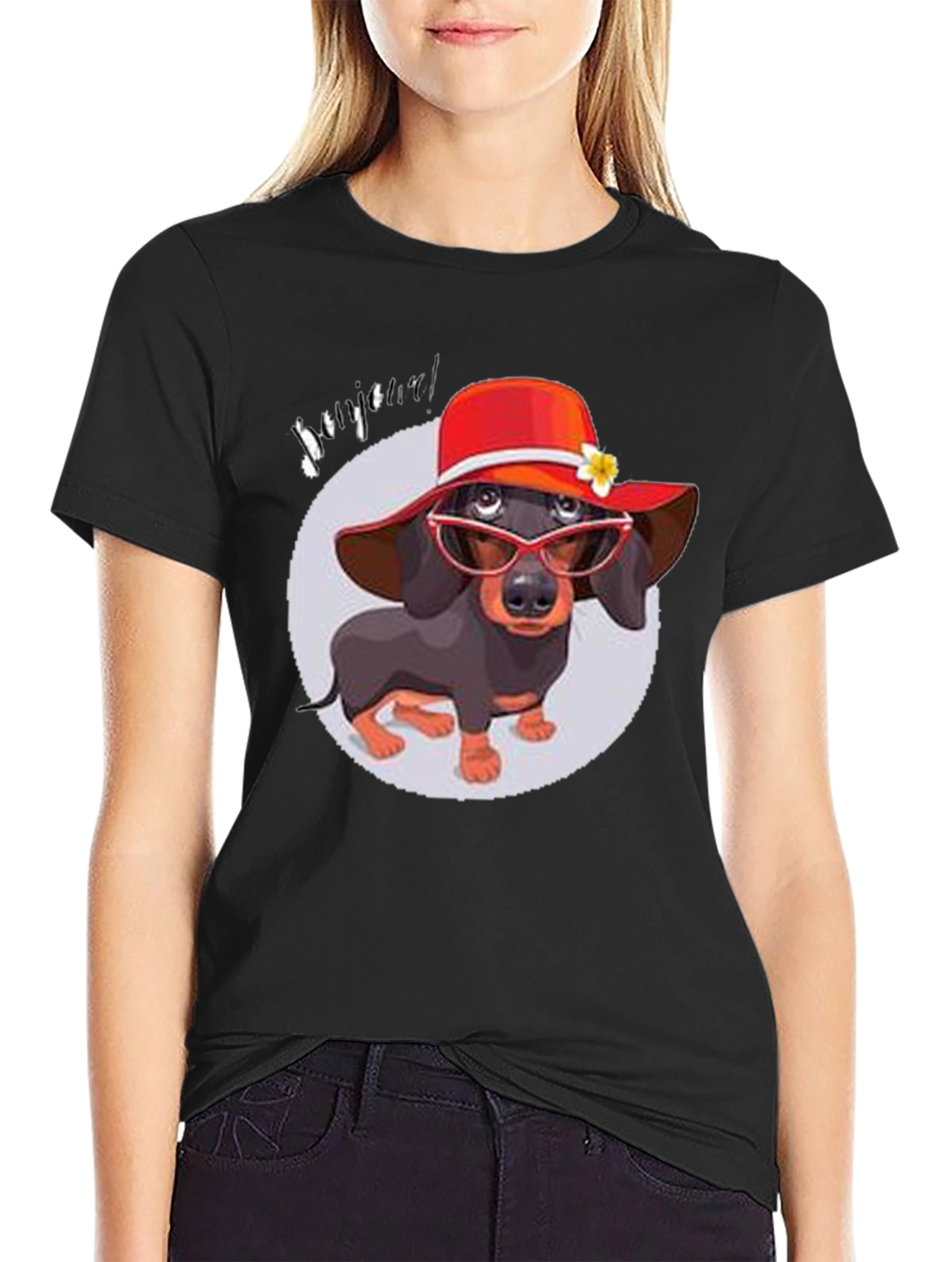 Dachshund in Hat T-Shirt - Funny Dog Lover Tee