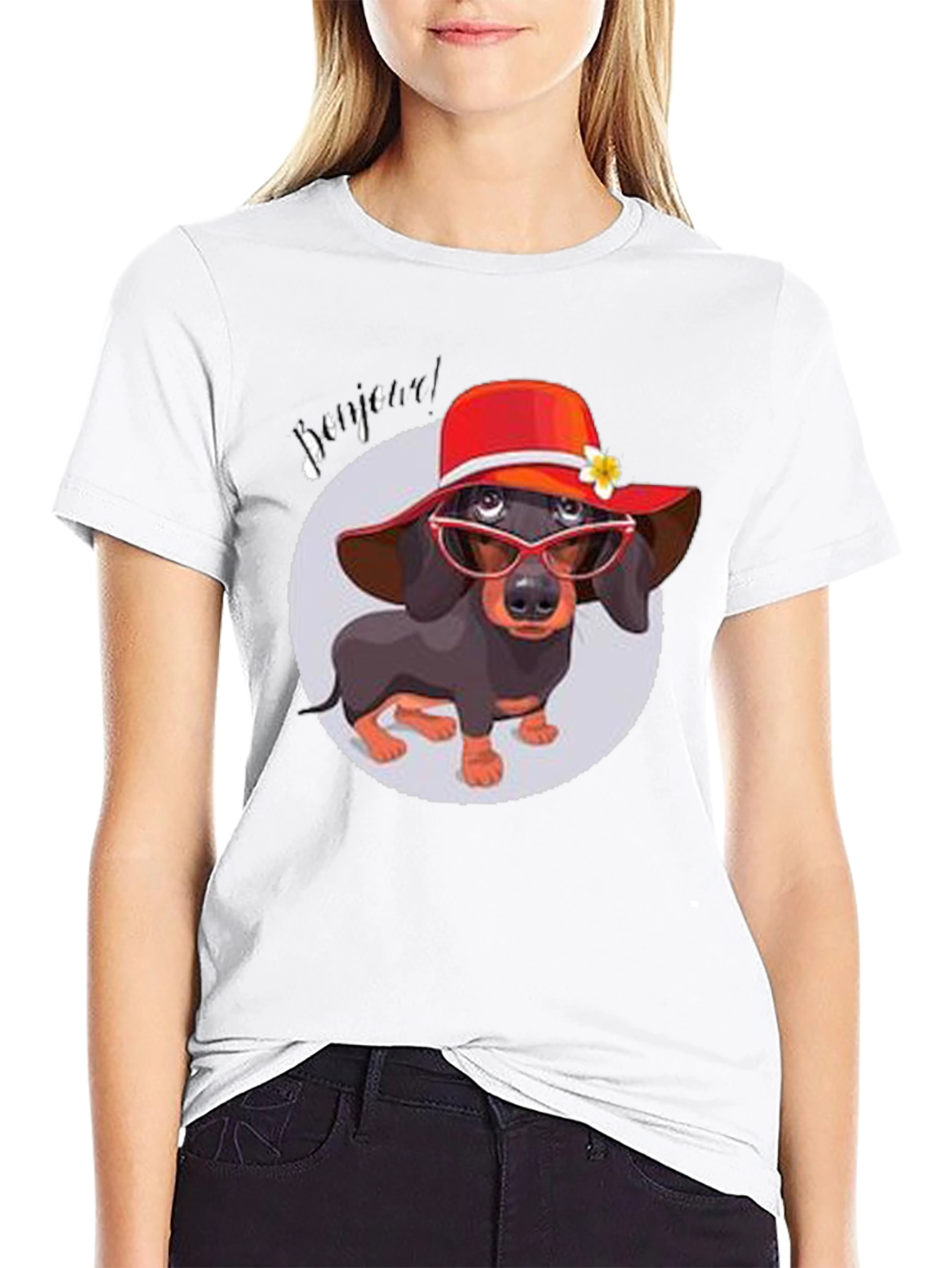 Dachshund in Hat T-Shirt - Funny Dog Lover Tee