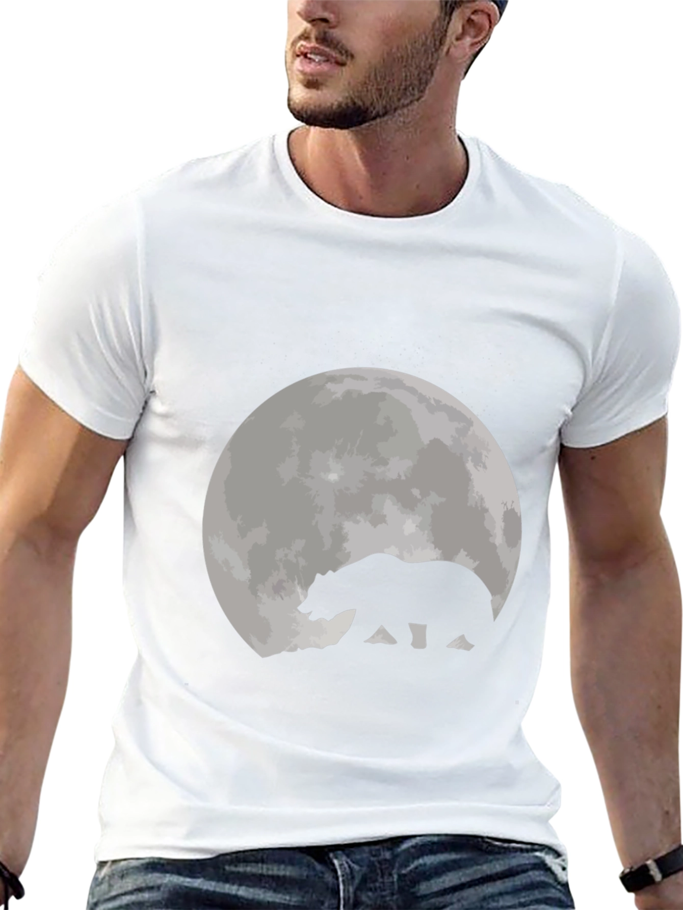 Bear Moon Black T-Shirt