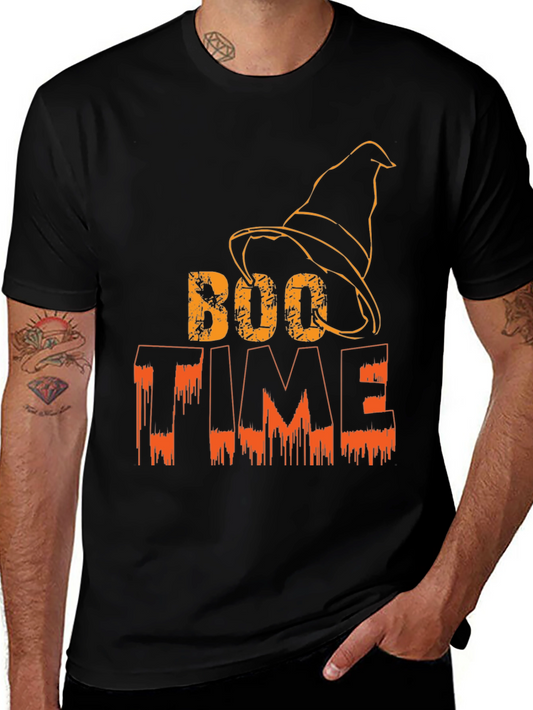 Boo Time Halloween T-Shirt - Witch Hat Spooky Season Tee