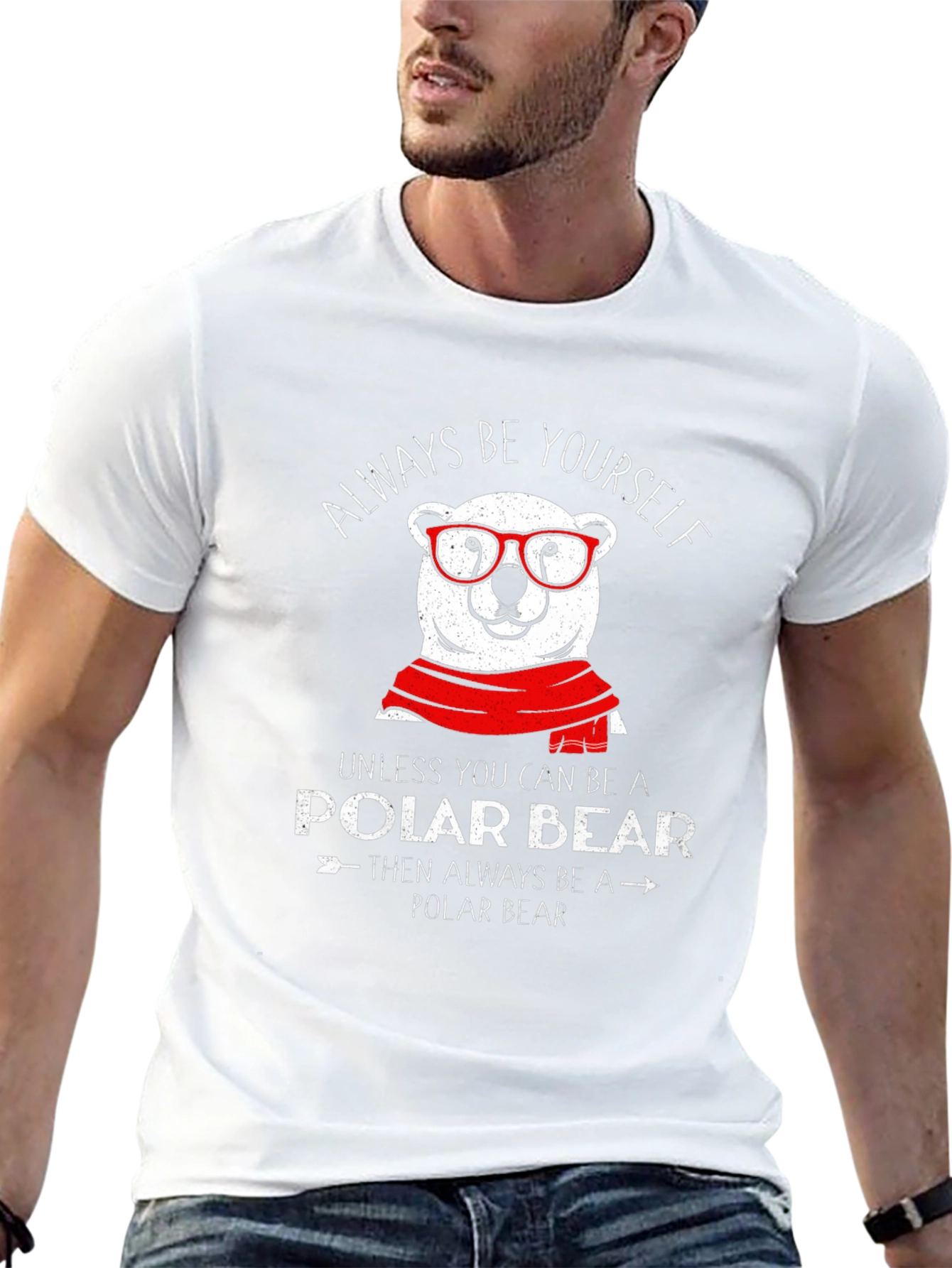 Always Be Yourself Polar Bear Graphic T-Shirt