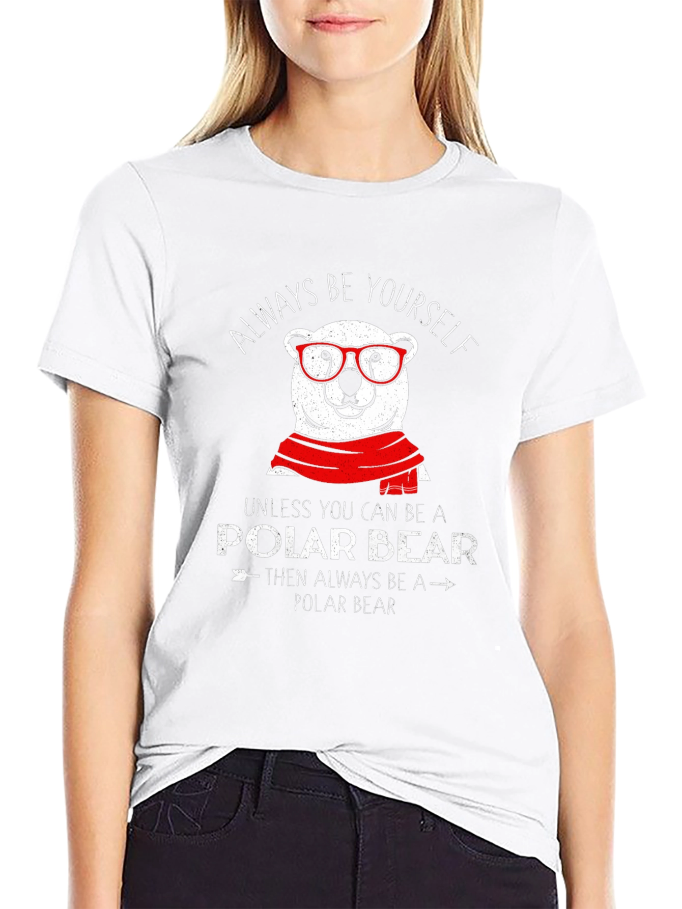 Always Be Yourself Polar Bear Graphic T-Shirt