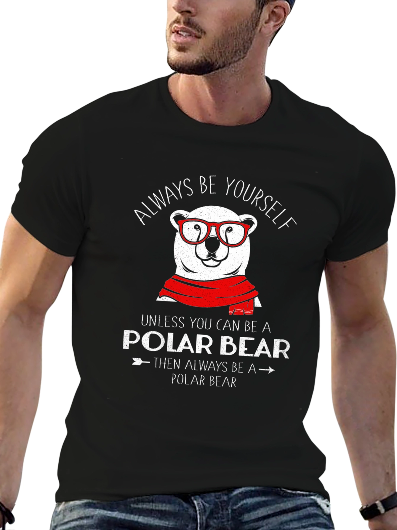 Always Be Yourself Polar Bear Graphic T-Shirt
