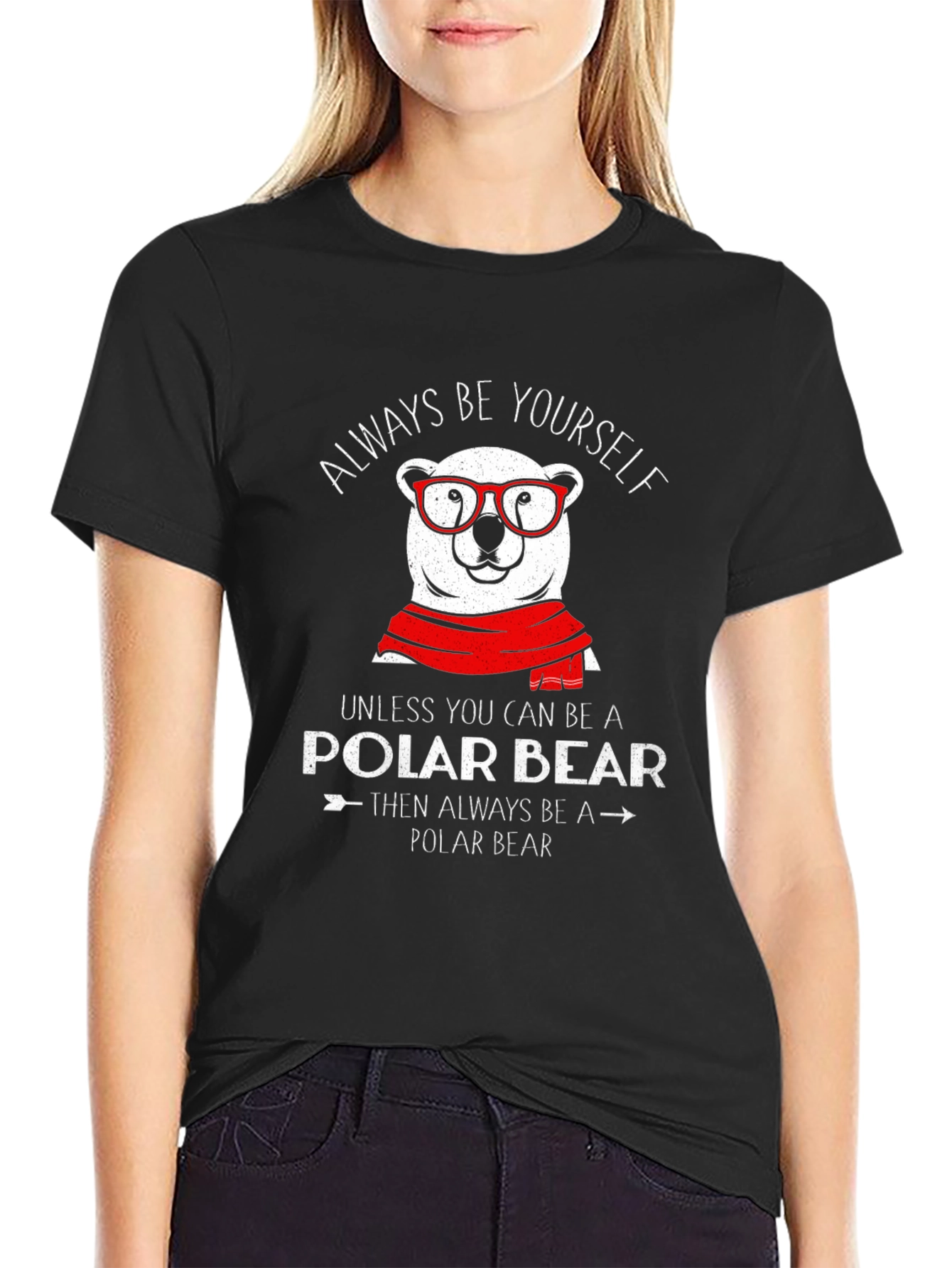 Always Be Yourself Polar Bear Graphic T-Shirt