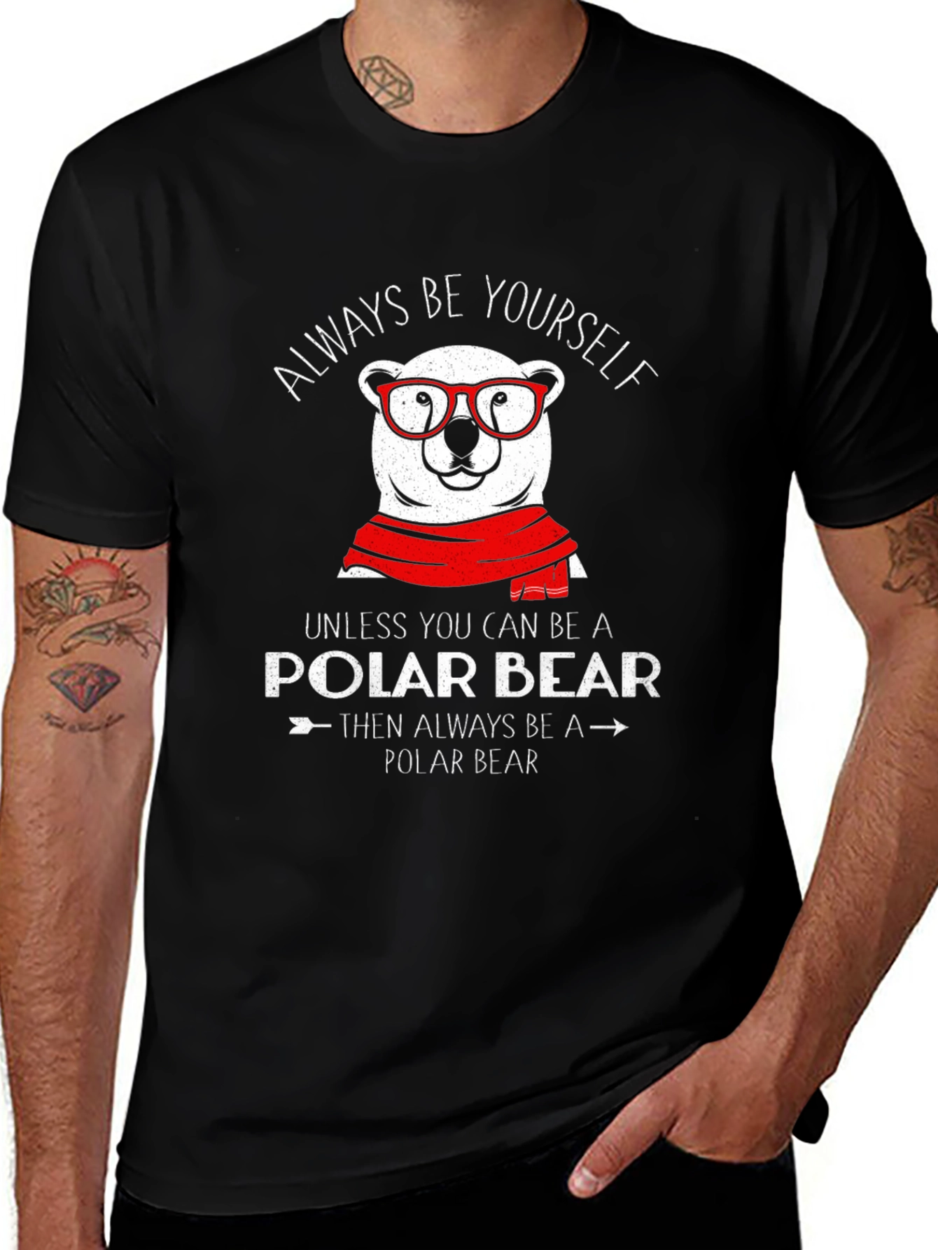 Always Be Yourself Polar Bear Graphic T-Shirt
