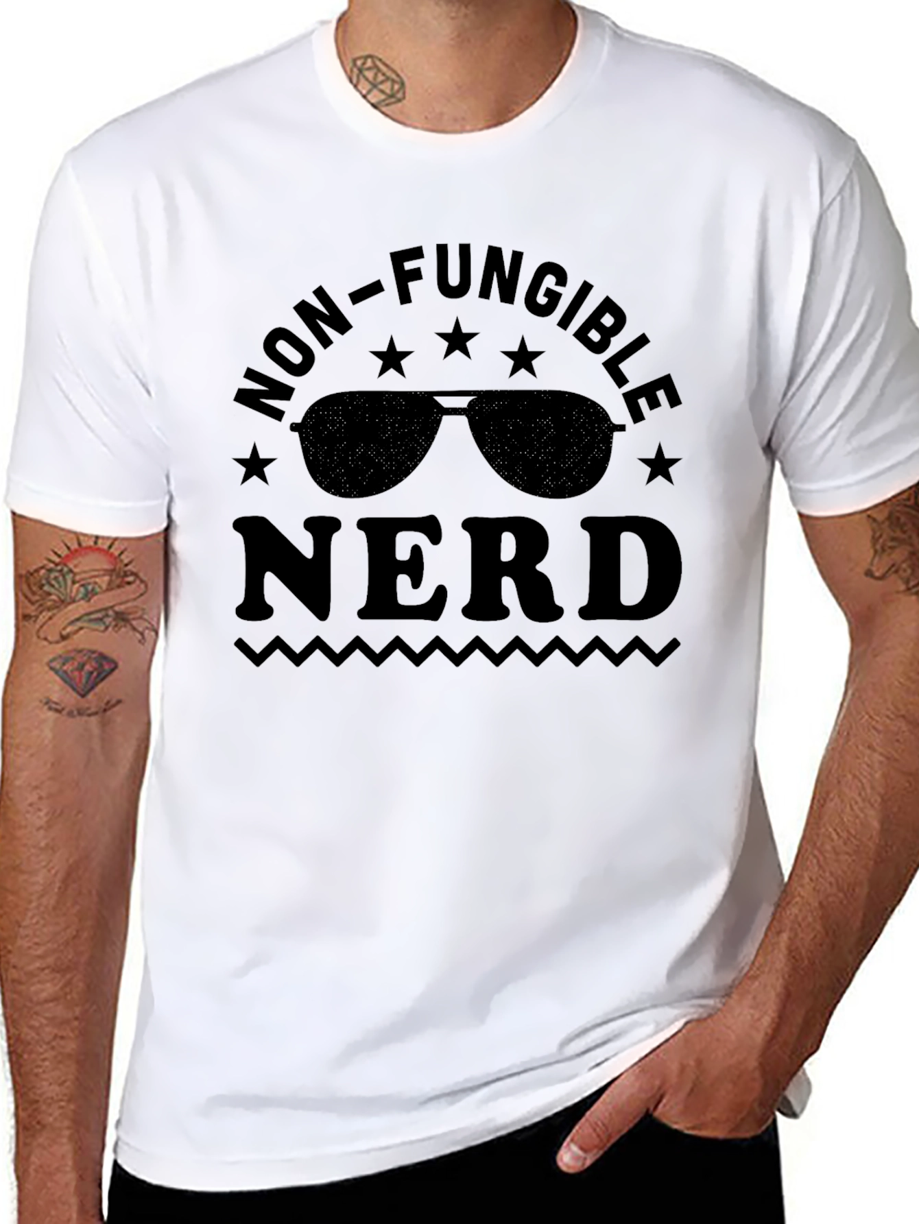 Non-Fungible Nerd Graphic Tee - Black