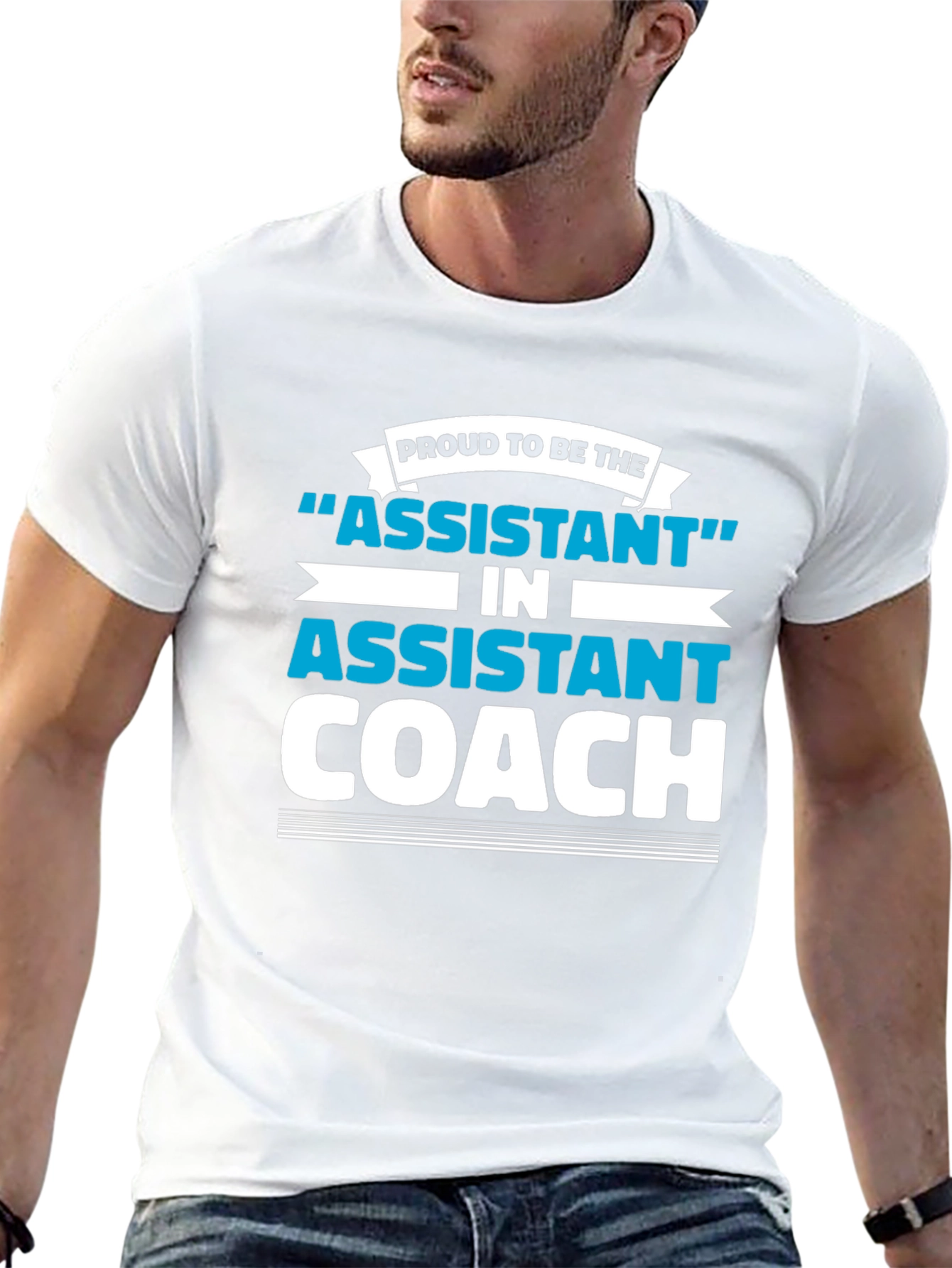 Proud Assistant Coach Graphic Tee - Black