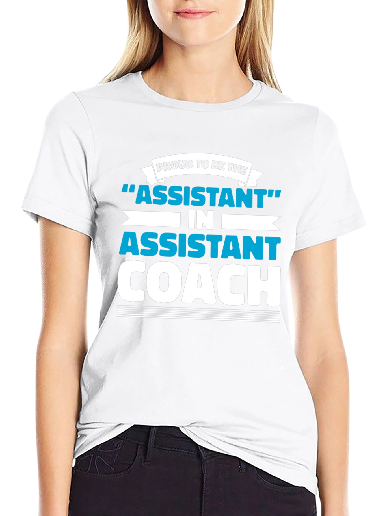 Proud Assistant Coach Graphic Tee - Black