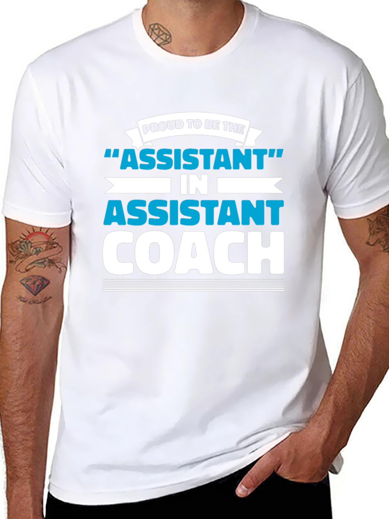 Proud Assistant Coach Graphic Tee - Black
