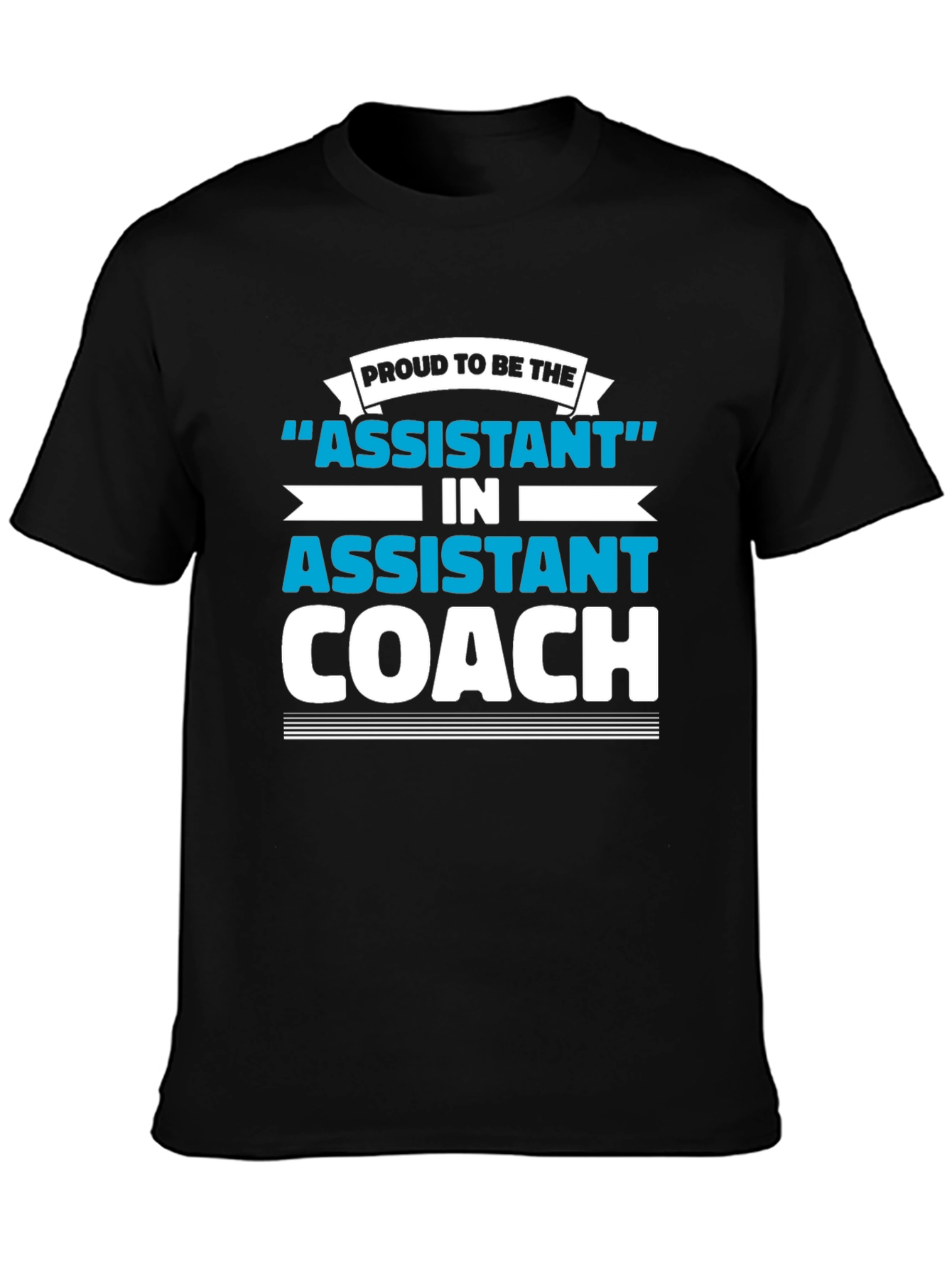 Proud Assistant Coach Graphic Tee - Black