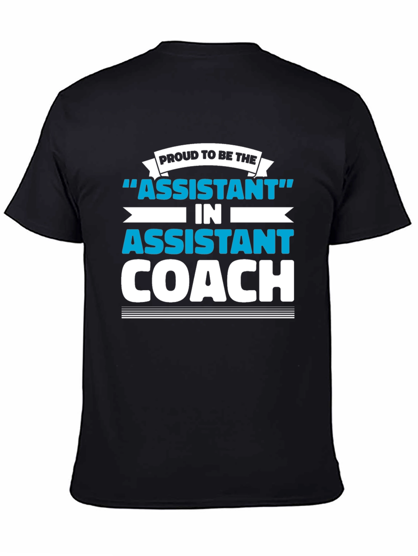 Proud Assistant Coach Graphic Tee - Black